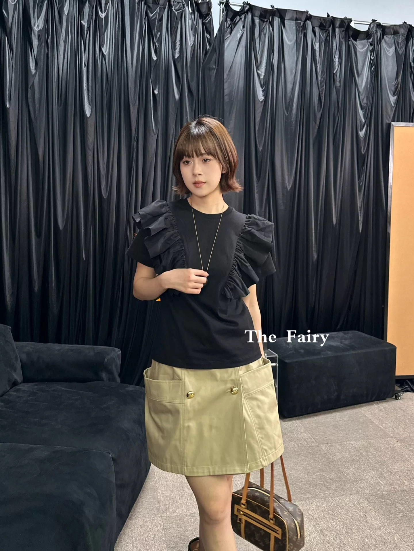 루이비통 카키 코튼 니트 카고 스커트 상세 이미지 10