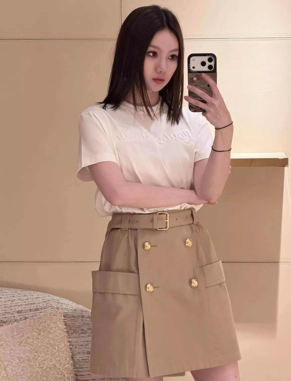 루이비통 카키 코튼 니트 카고 스커트 상세 이미지 20