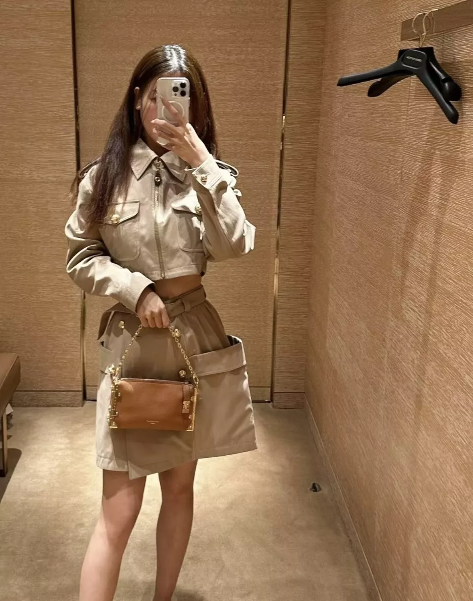 루이비통 카키 코튼 니트 카고 스커트 상세 이미지 24