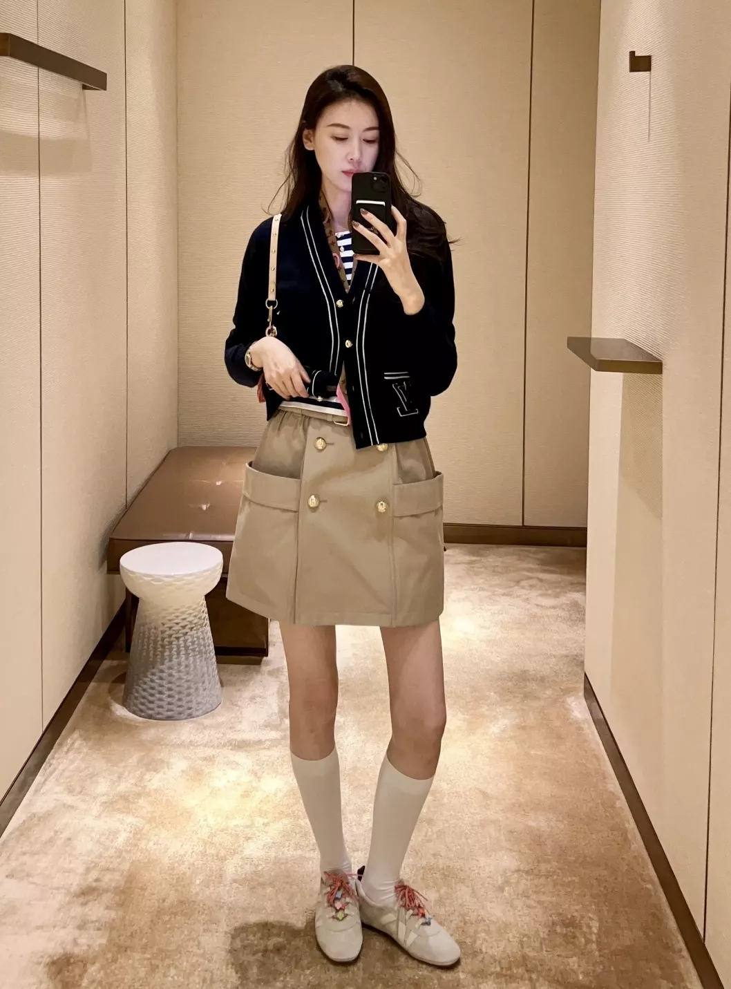 루이비통 카키 코튼 니트 카고 스커트 상세 이미지 26