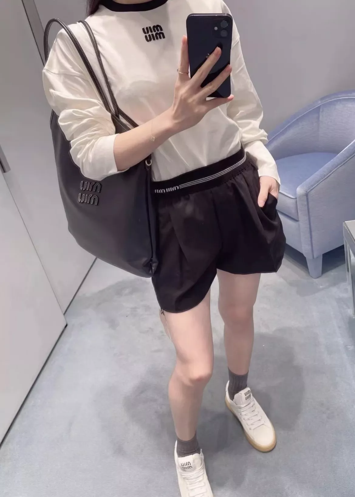 미우미우 미니 울 쇼트 팬츠 상세 이미지 29