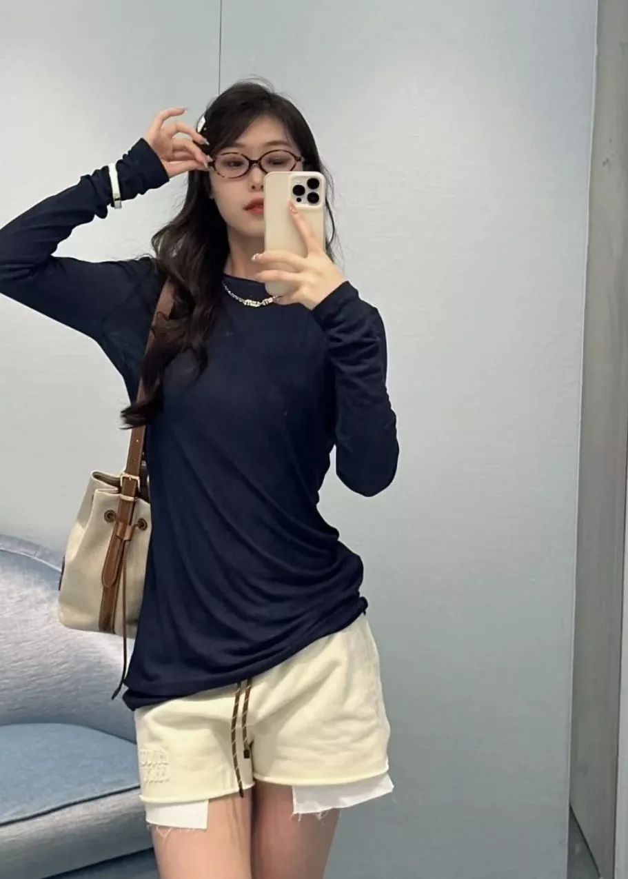 미우미우 코튼 롤업 숏 팬츠 상세 이미지 46
