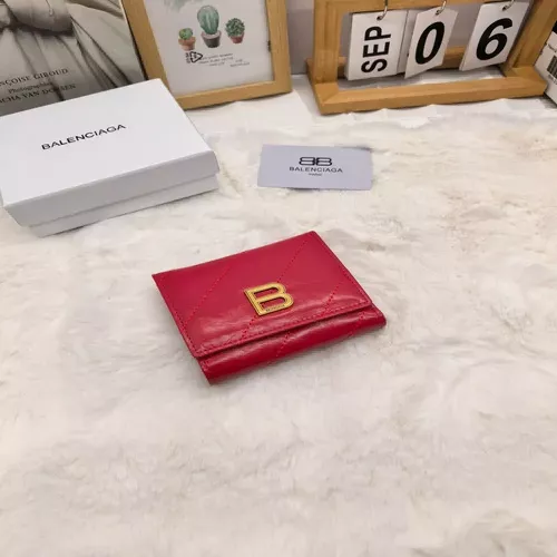 발렌시아가 로고 포인트 레더 지갑