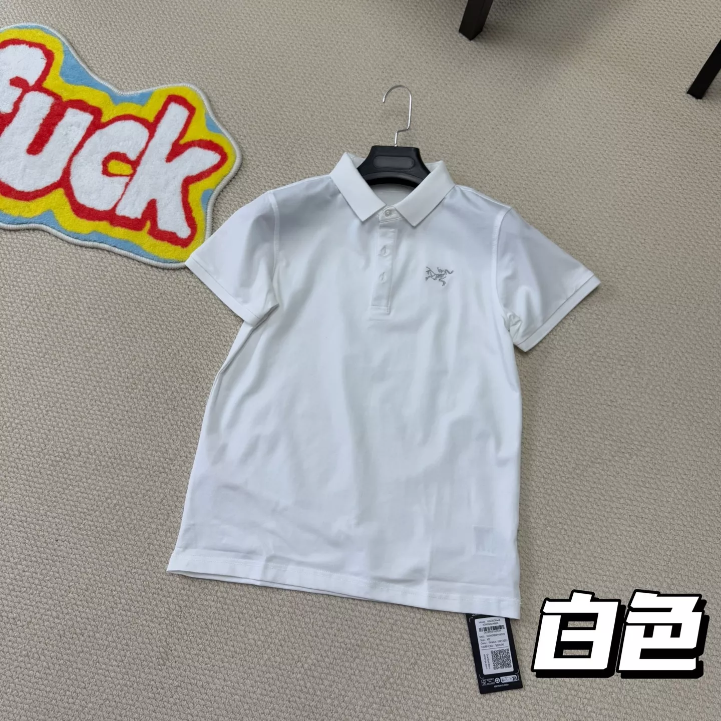 아크테릭스 자수 로고 카라 반소매 폴로 셔츠 상세 이미지 14