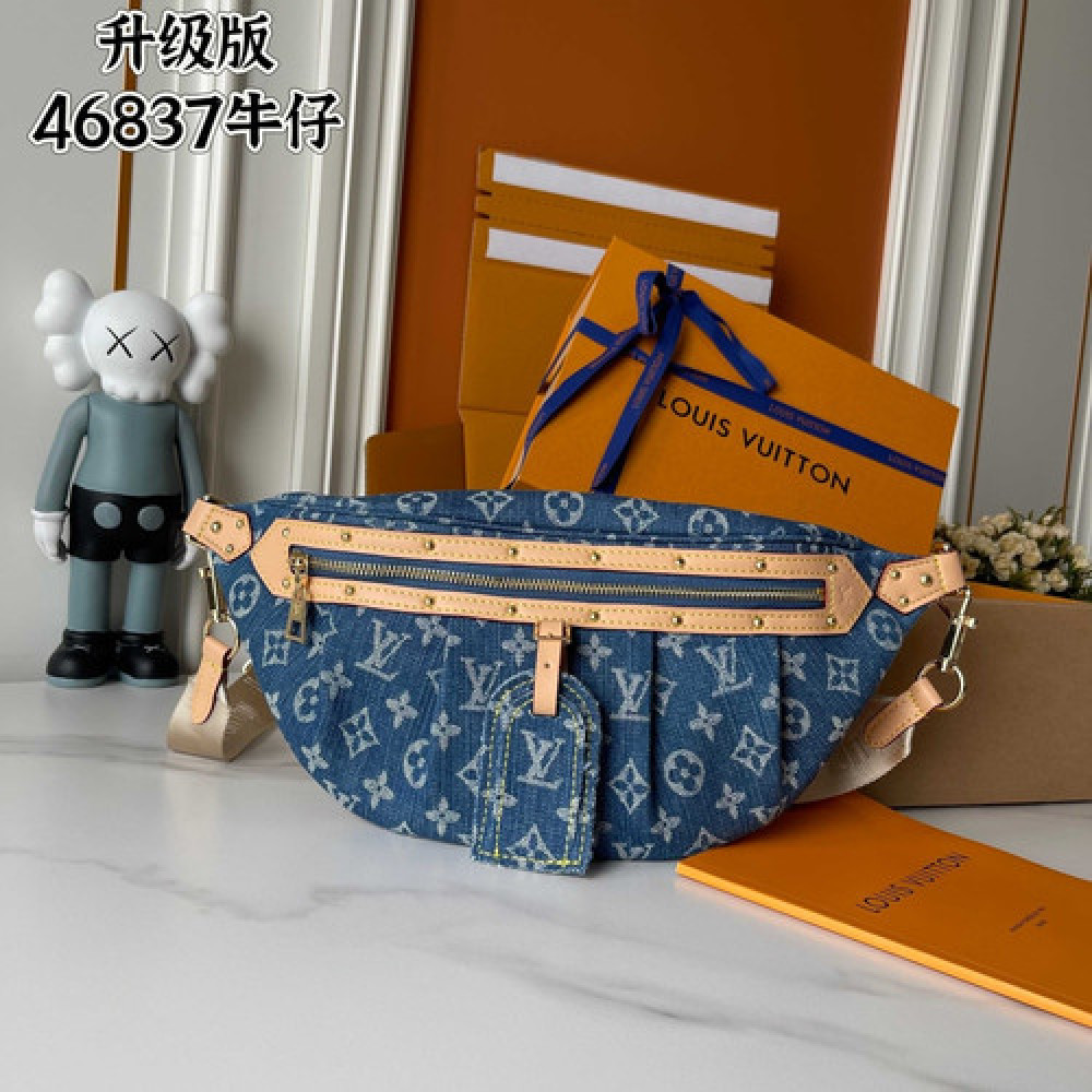 루이비통 데님 모노그램 코팅 캔버스 백