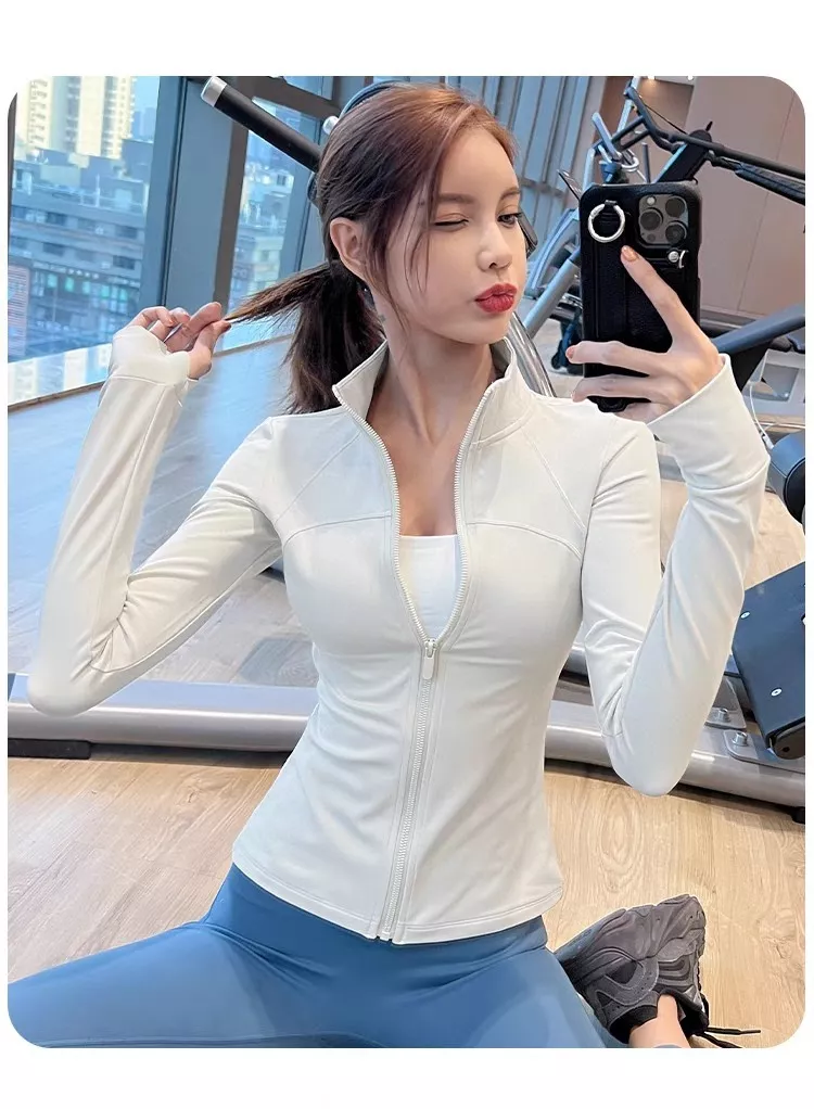 룰루레몬 여성 슬림핏 운동 집업 상의 상세 이미지 28