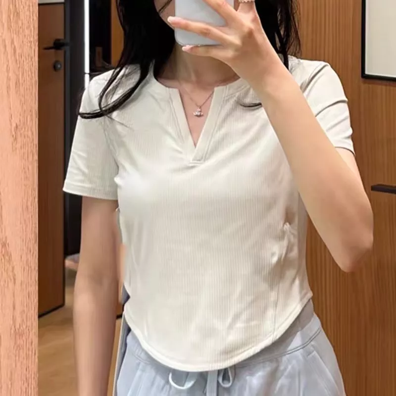 룰루레몬 슬림핏 골지 반소매 티셔츠 상세 이미지 33