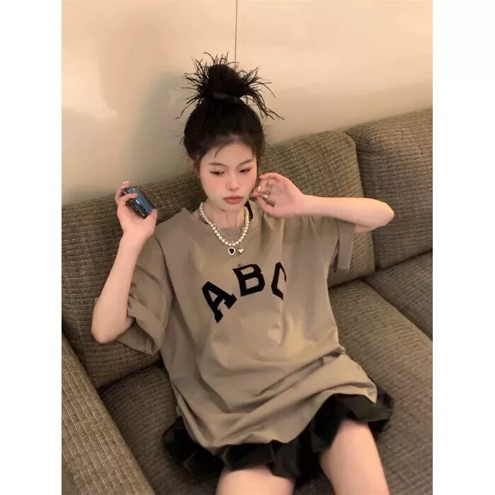 피어오브갓 ABC 레터링 플로킹 반소매 티셔츠 상세 이미지 12