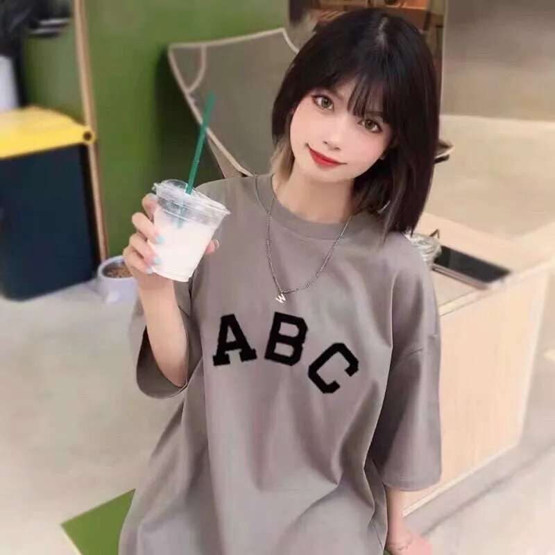 피어오브갓 ABC 레터링 플로킹 반소매 티셔츠 상세 이미지 11