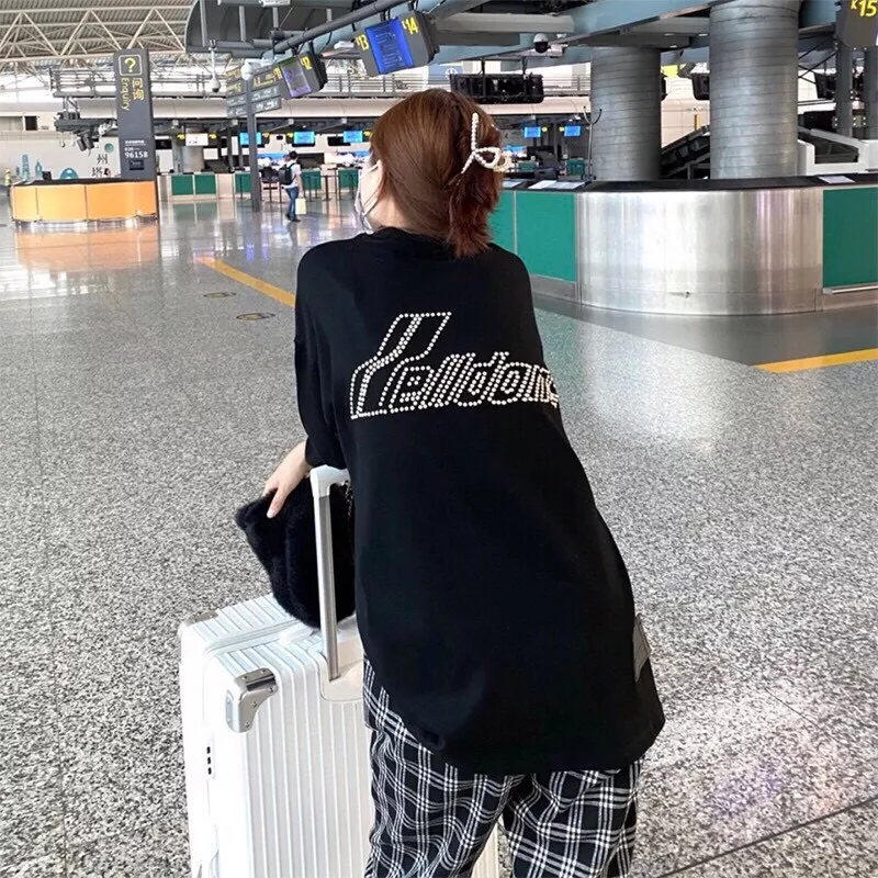 웰던 진주 레터링 반소매 티셔츠 상세 이미지 14
