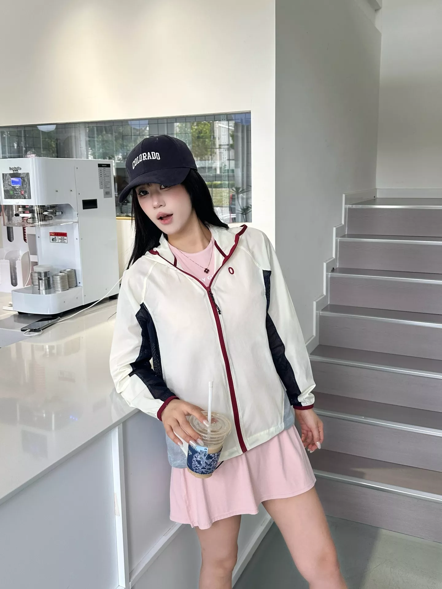 안코라우 배색 메쉬 후드 자외선 차단 재킷 상세 이미지 70