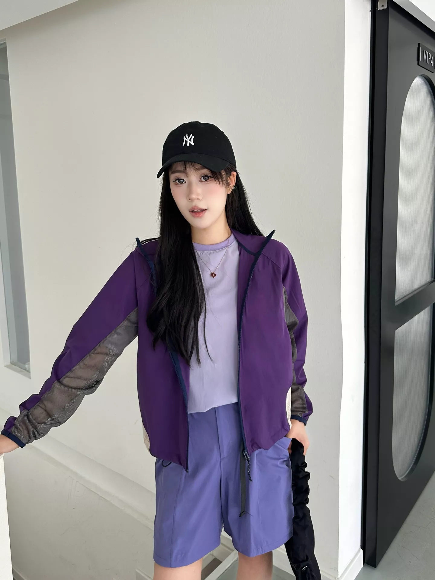 안코라우 배색 메쉬 후드 자외선 차단 재킷 상세 이미지 59