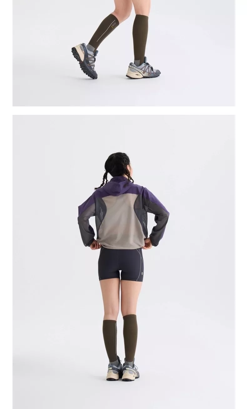 안코라우 배색 메쉬 후드 자외선 차단 재킷 상세 이미지 5