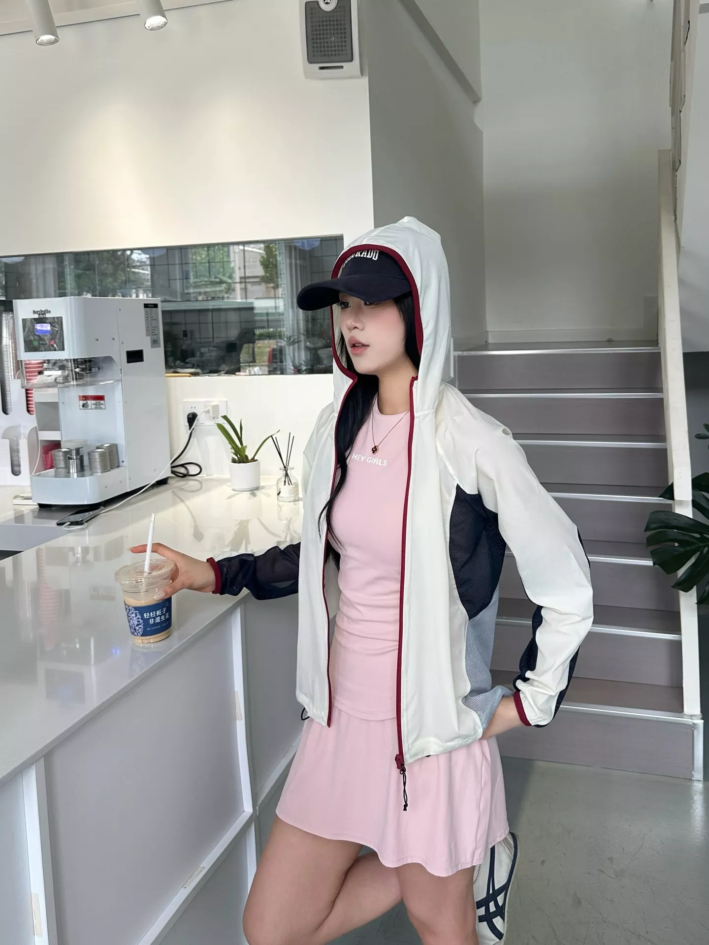 안코라우 배색 메쉬 후드 자외선 차단 재킷 상세 이미지 74