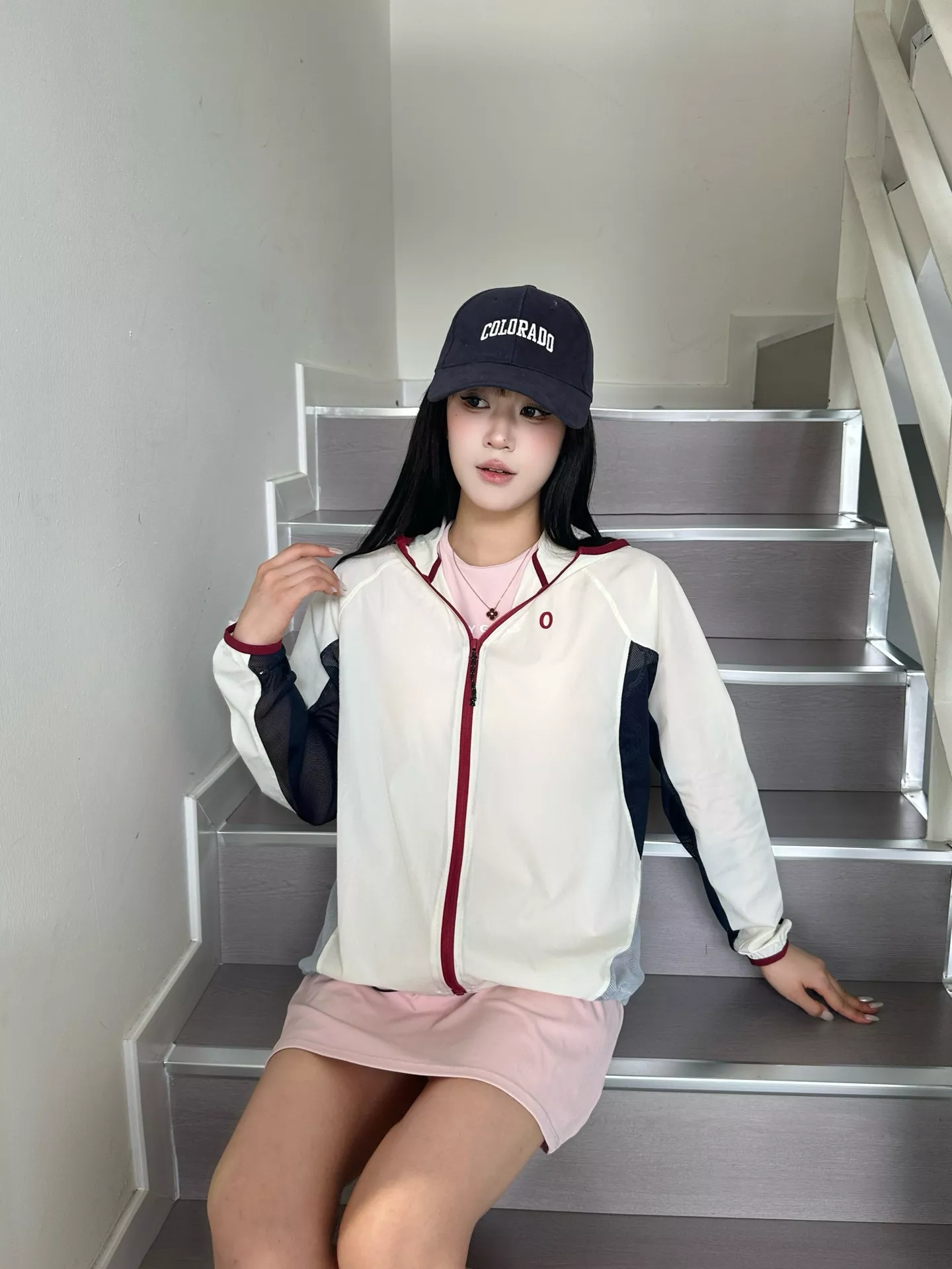 안코라우 배색 메쉬 후드 자외선 차단 재킷 상세 이미지 71