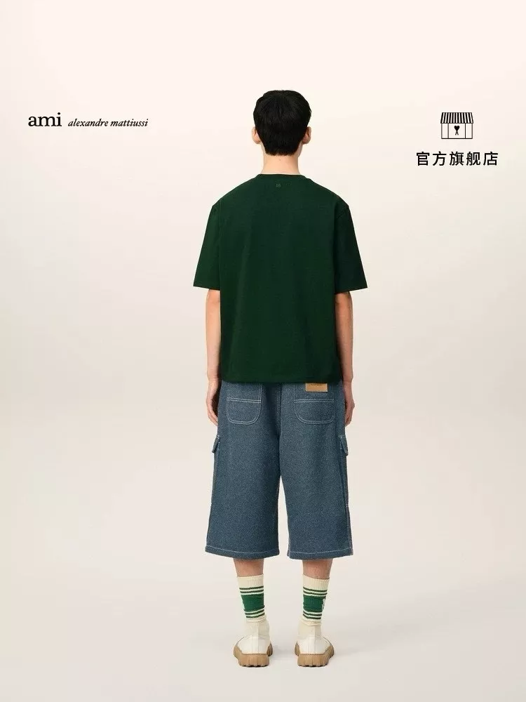 아미 컬러 배색 로고 반소매 티셔츠 상세 이미지 42