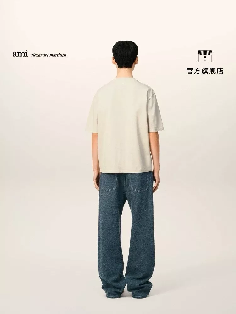 아미 컬러 배색 로고 반소매 티셔츠 상세 이미지 38