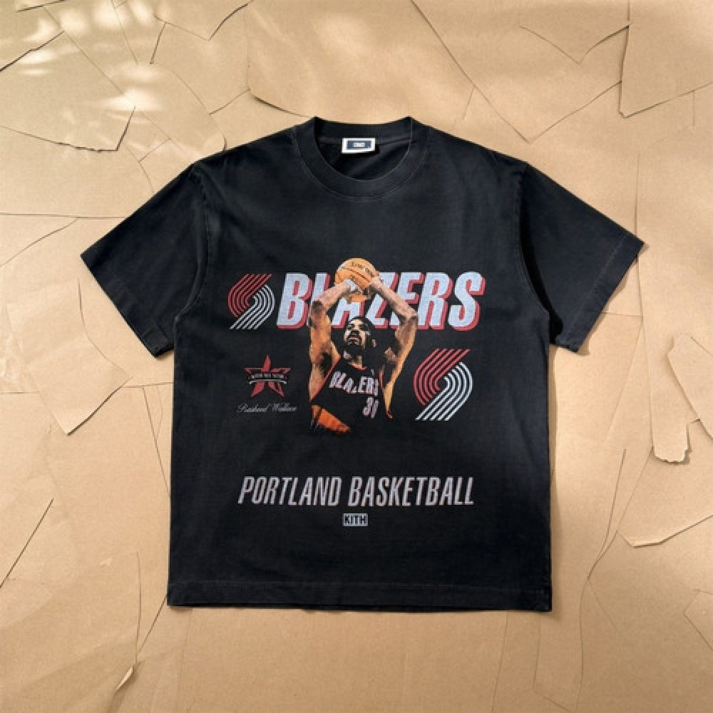 키스 NBA 올스타 콜라보 빈티지 프린트 티셔츠