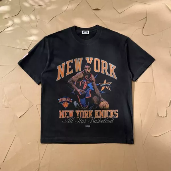 키스 NBA 올스타 협업 빈티지 워싱 프린트 티