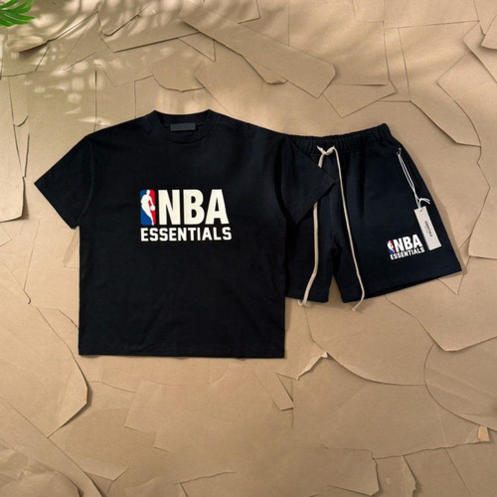 피어오브갓 NBA 콜라보 반소매 티셔츠와 쇼츠 세트
