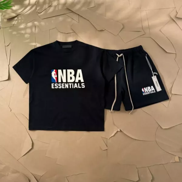 피어오브갓 NBA 콜라보 반소매 티셔츠와 쇼츠 세트