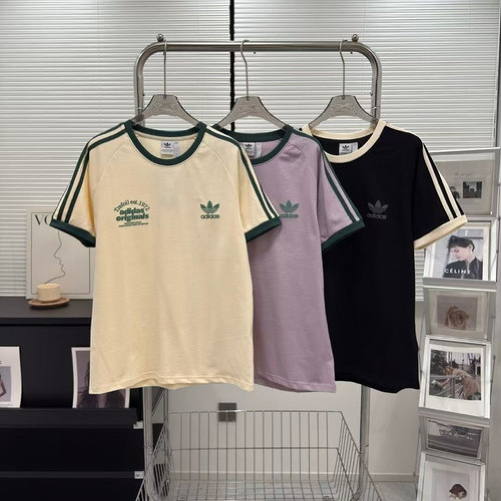 아디다스 레트로 스리프 스트라이프 슬림 티셔츠