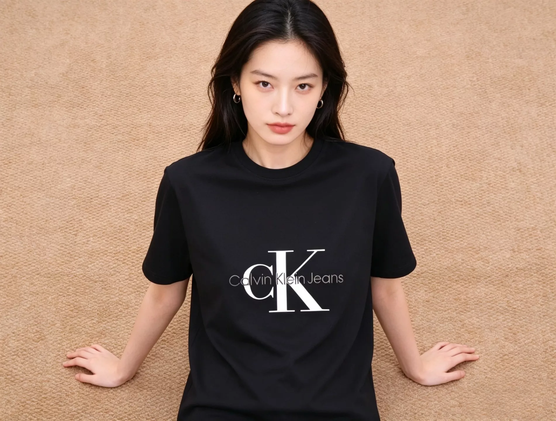 캘빈클라인 로고 프린트 자수 라운드 반팔 상세 이미지 19