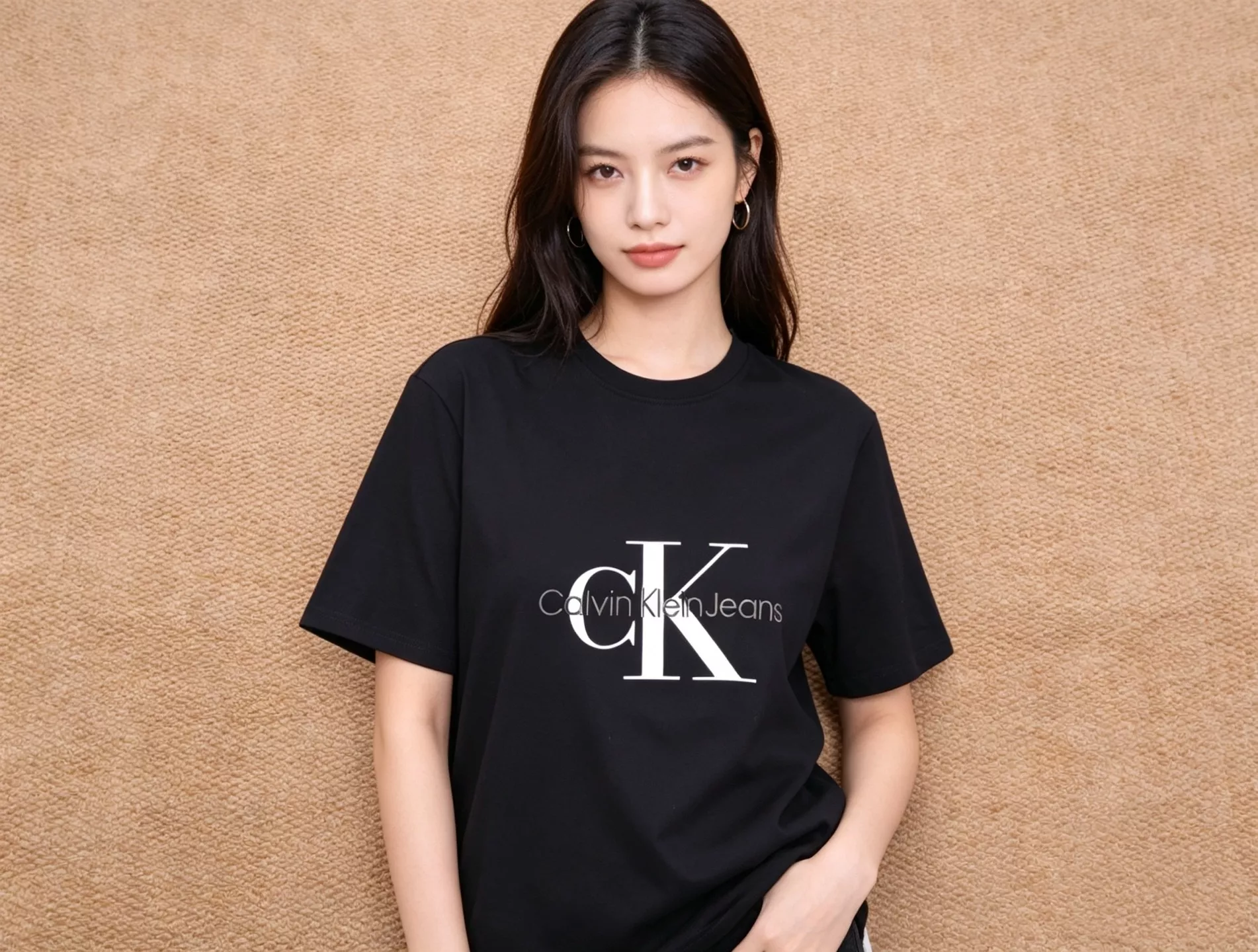 캘빈클라인 로고 프린트 자수 라운드 반팔 상세 이미지 20