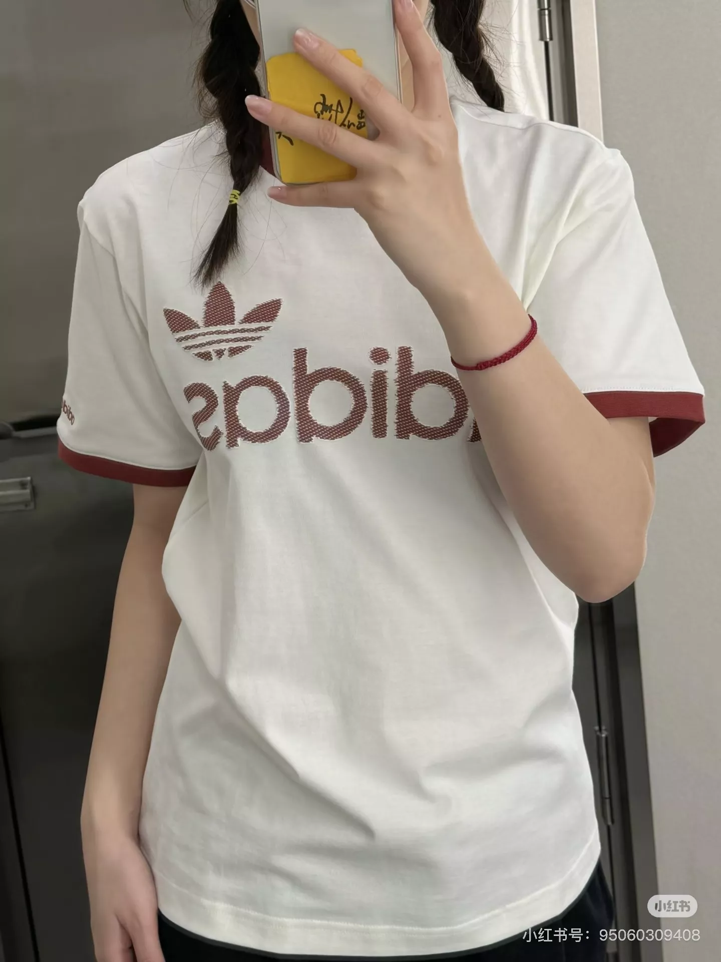 아디다스 삼선 로고 배색 라운드 티셔츠 상세 이미지 23