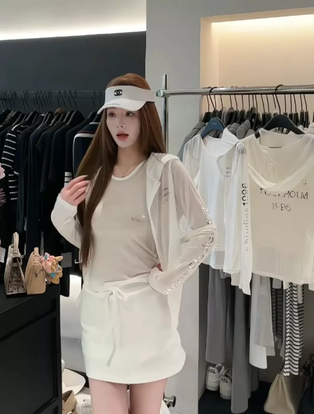 아크네스튜디오 레이저 로고 집업 가디건 세트 상세 이미지 24