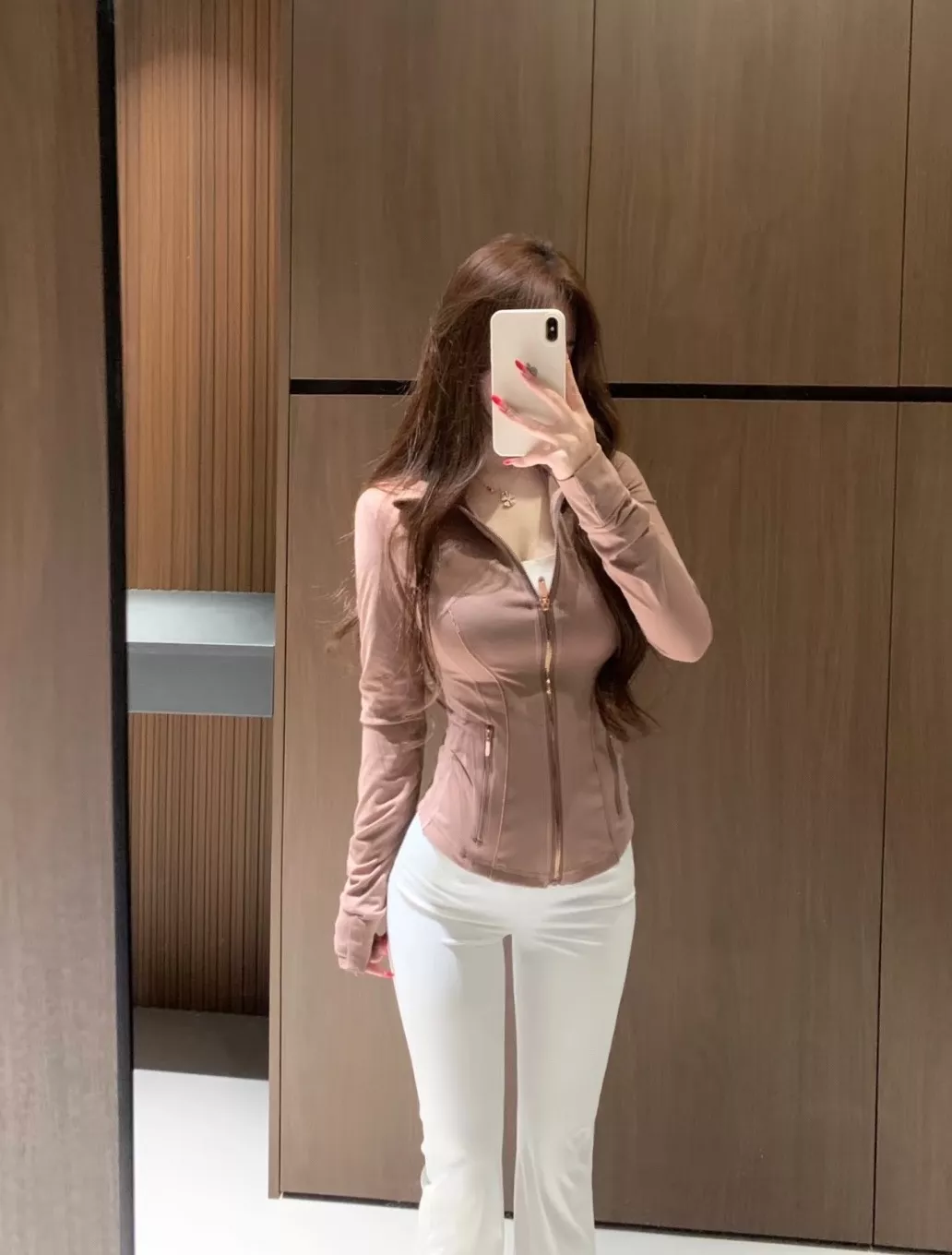 룰루레몬 골드 지퍼 슬림핏 운동 재킷 상세 이미지 23