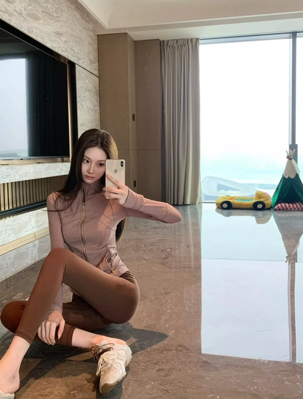 룰루레몬 골드 지퍼 슬림핏 운동 재킷 상세 이미지 34