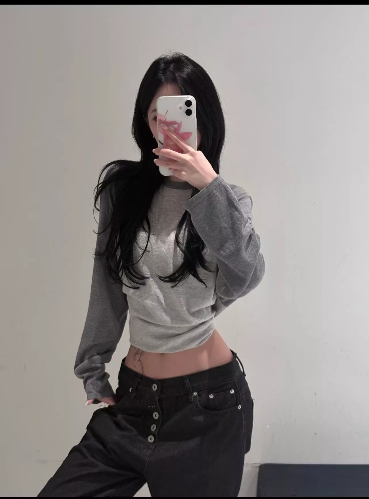 크롬하츠 래글런 자수 배색 긴소매 티셔츠 상세 이미지 17