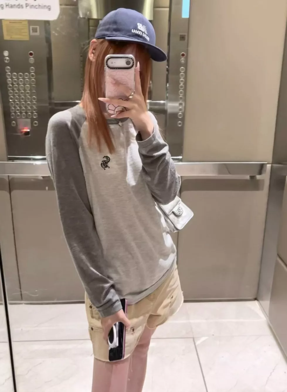 크롬하츠 래글런 자수 배색 긴소매 티셔츠 상세 이미지 9