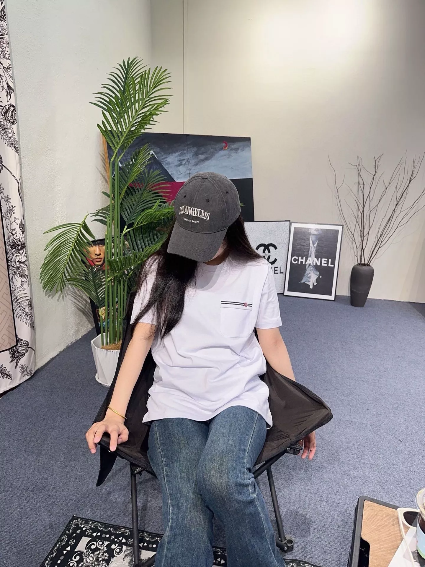 구찌 포켓 더블지 자수 반소매 티셔츠 상세 이미지 15