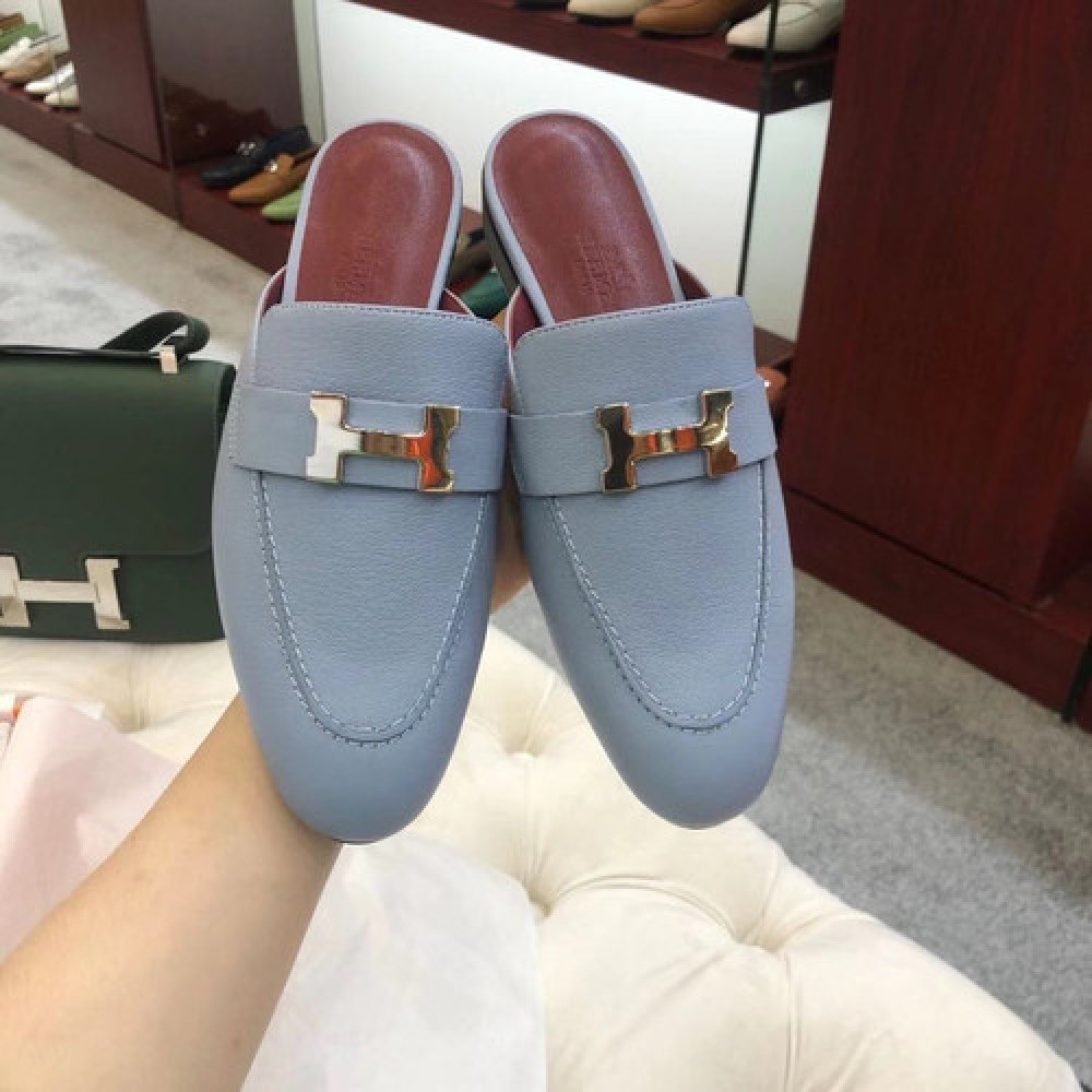 에르메스 H 버클 반슬리퍼 블로퍼