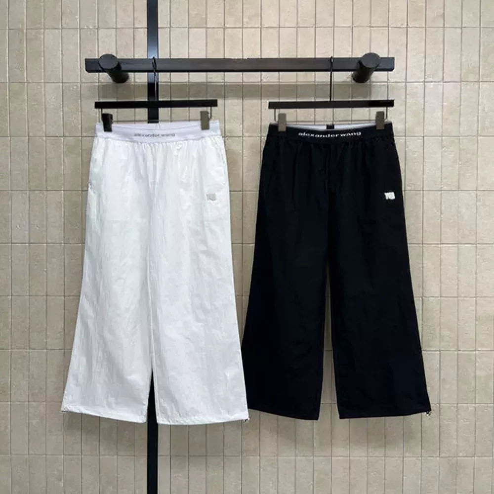 알렉산더왕 로고 밴딩 와이드 팬츠