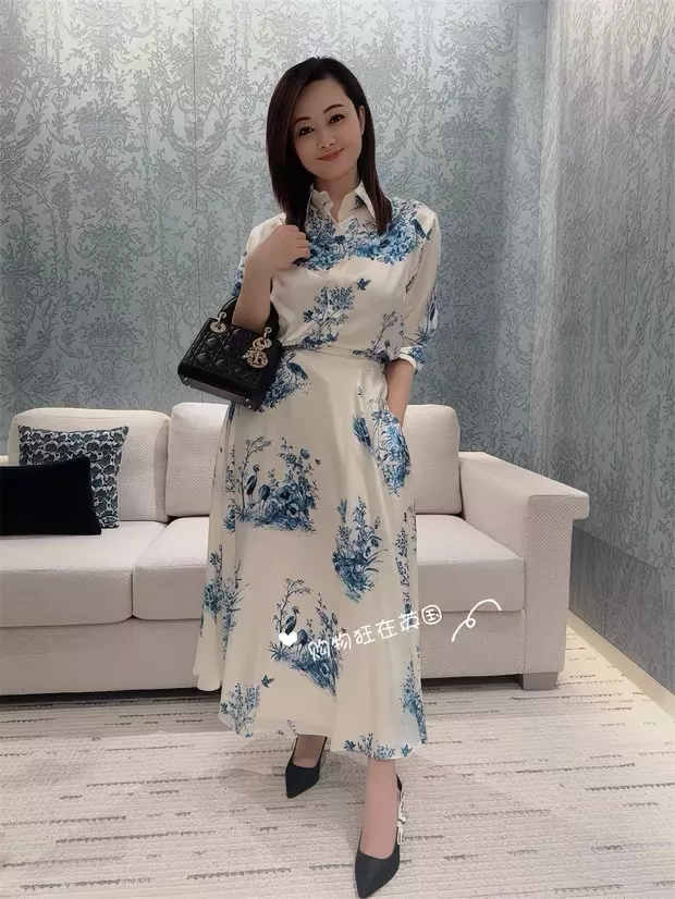 디올 플라워 프린트 와이드 카라 셔츠 상세 이미지 32