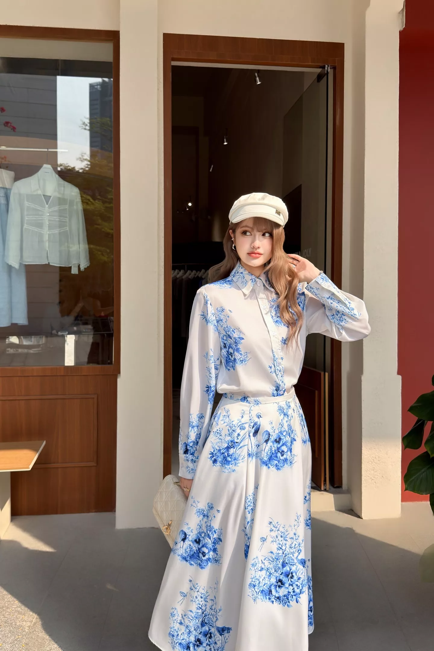 디올 플라워 프린트 와이드 카라 셔츠 상세 이미지 36