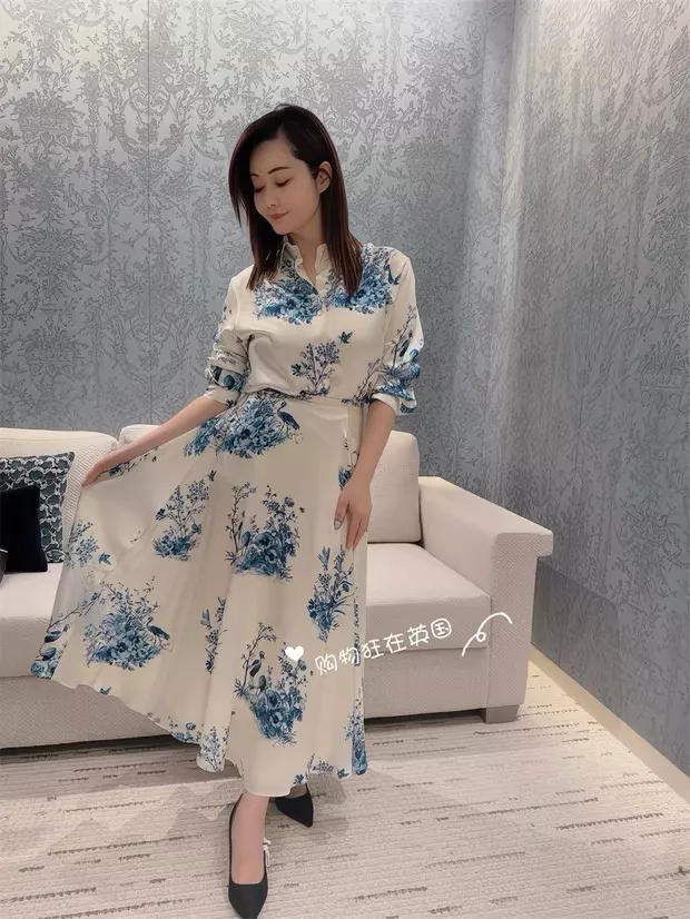 디올 플라워 프린트 와이드 카라 셔츠 상세 이미지 33