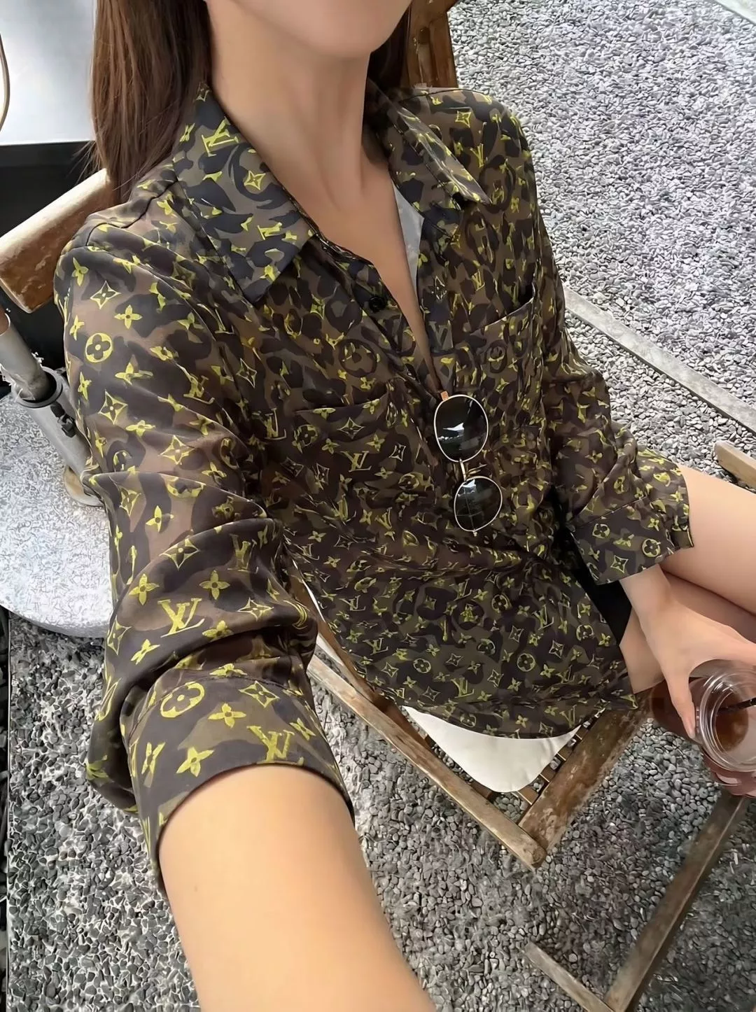 루이비통 레오파드 패턴 카라 셔츠 상세 이미지 16