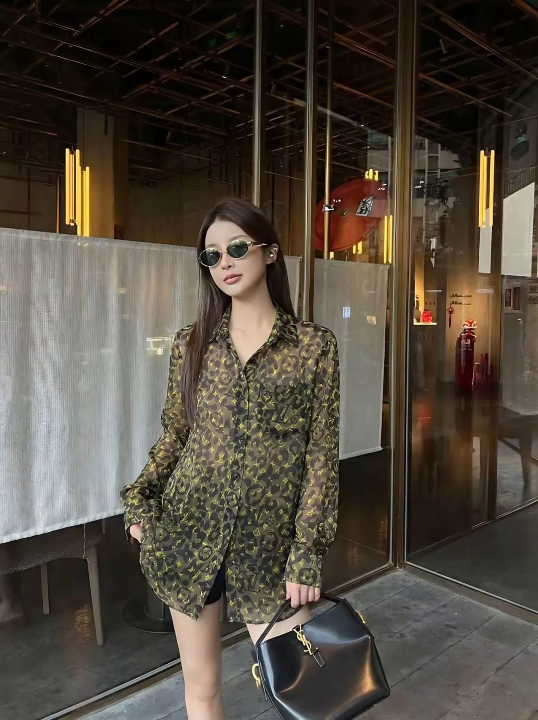 루이비통 레오파드 패턴 카라 셔츠 상세 이미지 13