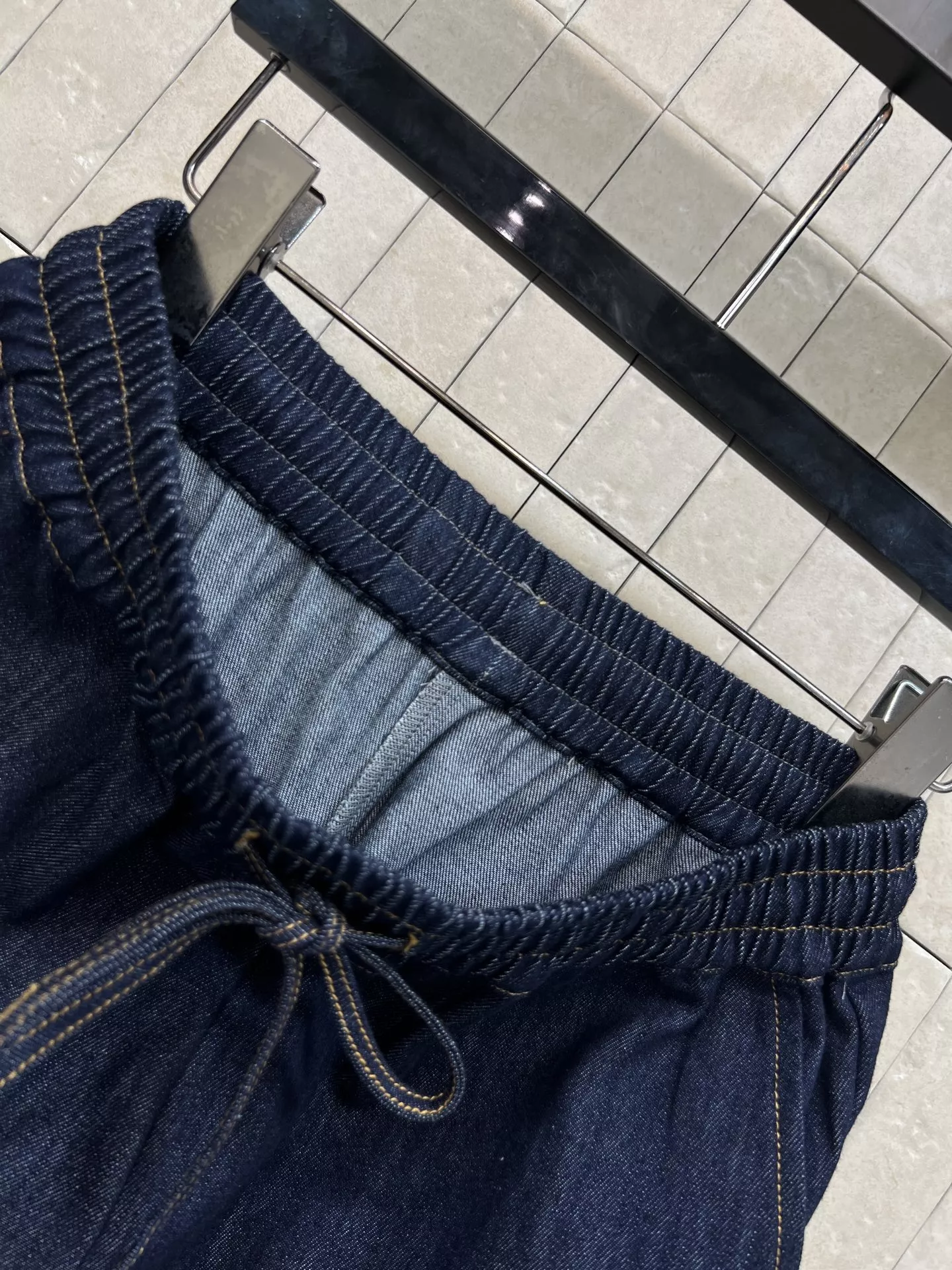 샤넬 자수 스트링 데님 팬츠 상세 이미지 6