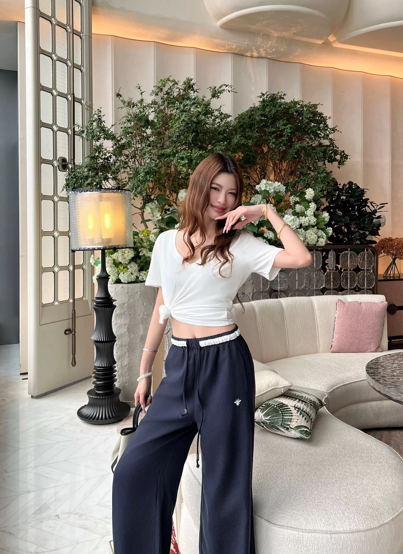 디올 린넨 와이드 밴딩 팬츠 상세 이미지 29