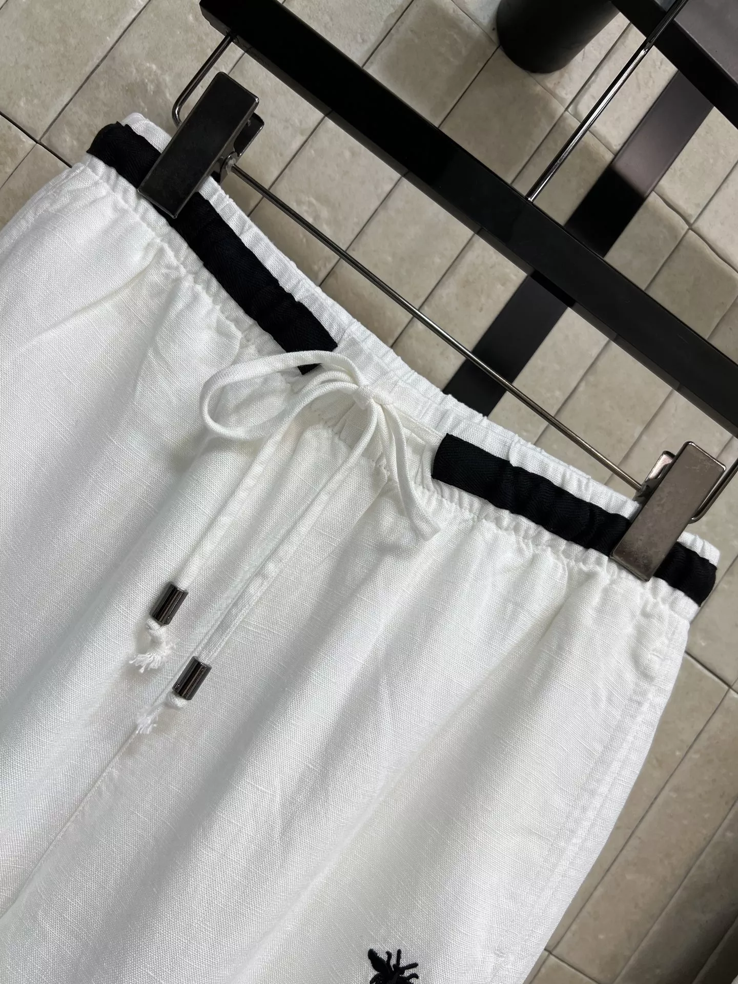 디올 린넨 와이드 밴딩 팬츠 상세 이미지 2