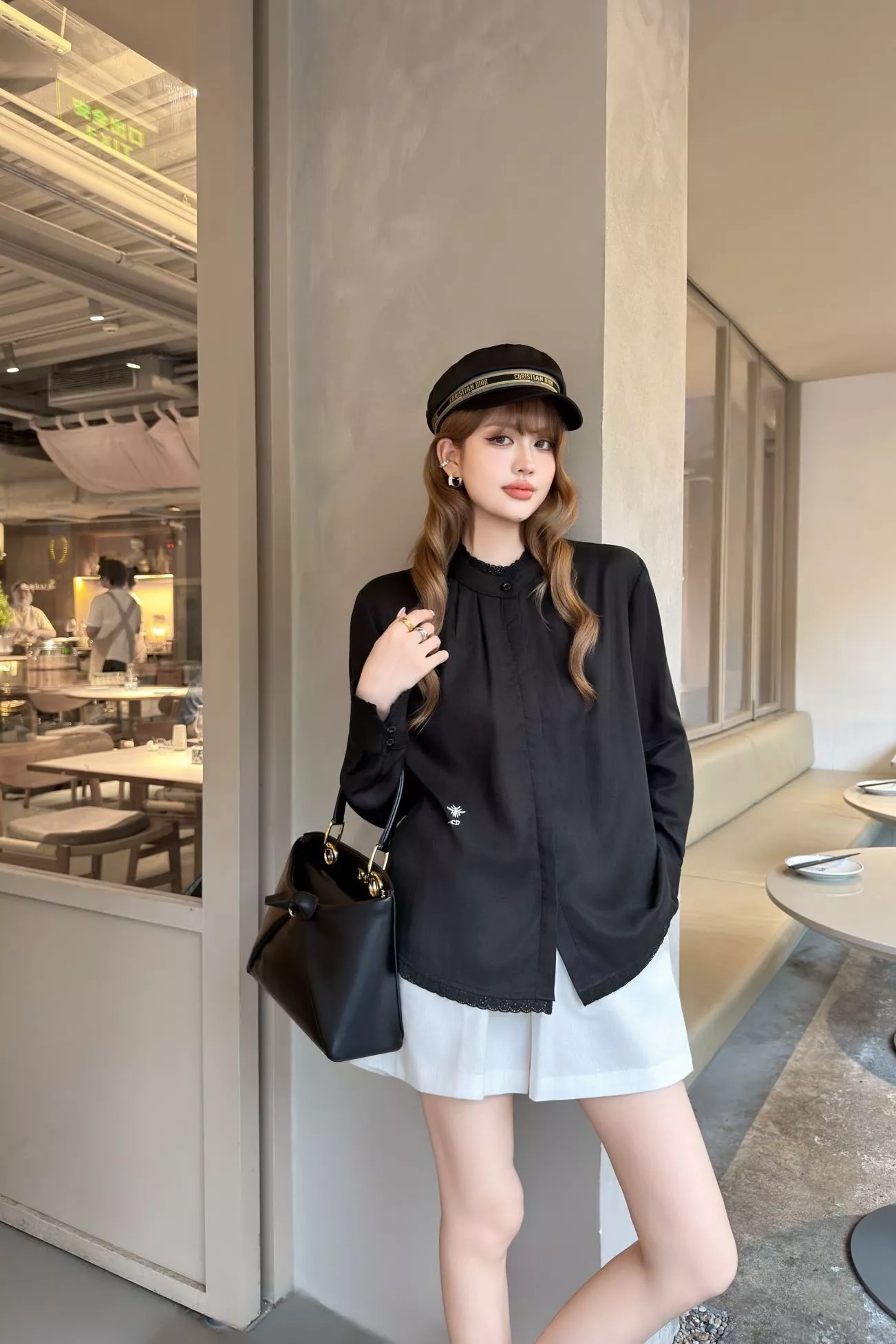 디올 레이스 디테일 코튼 블라우스 상세 이미지 21