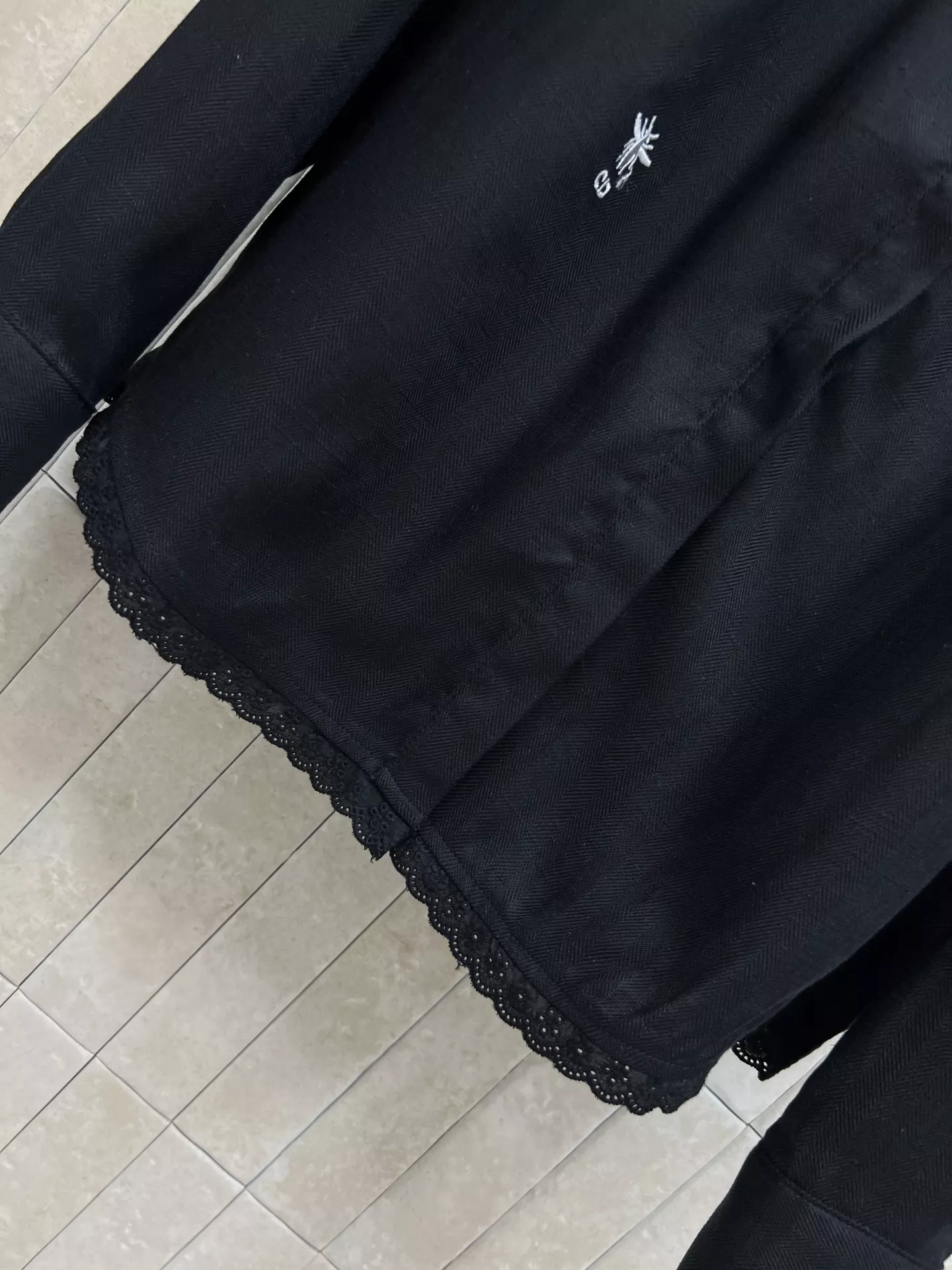 디올 레이스 디테일 코튼 블라우스 상세 이미지 5