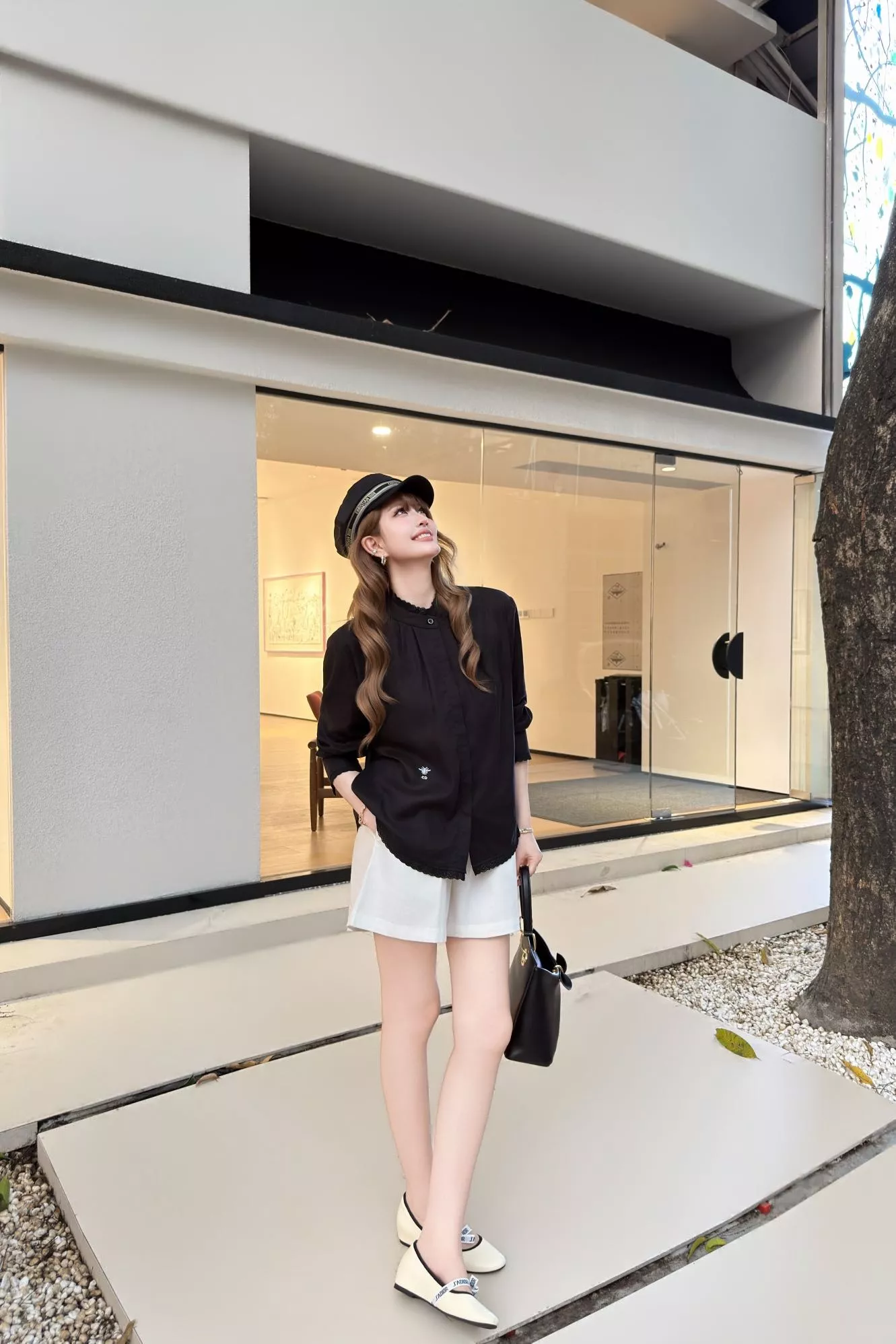 디올 레이스 디테일 코튼 블라우스 상세 이미지 27