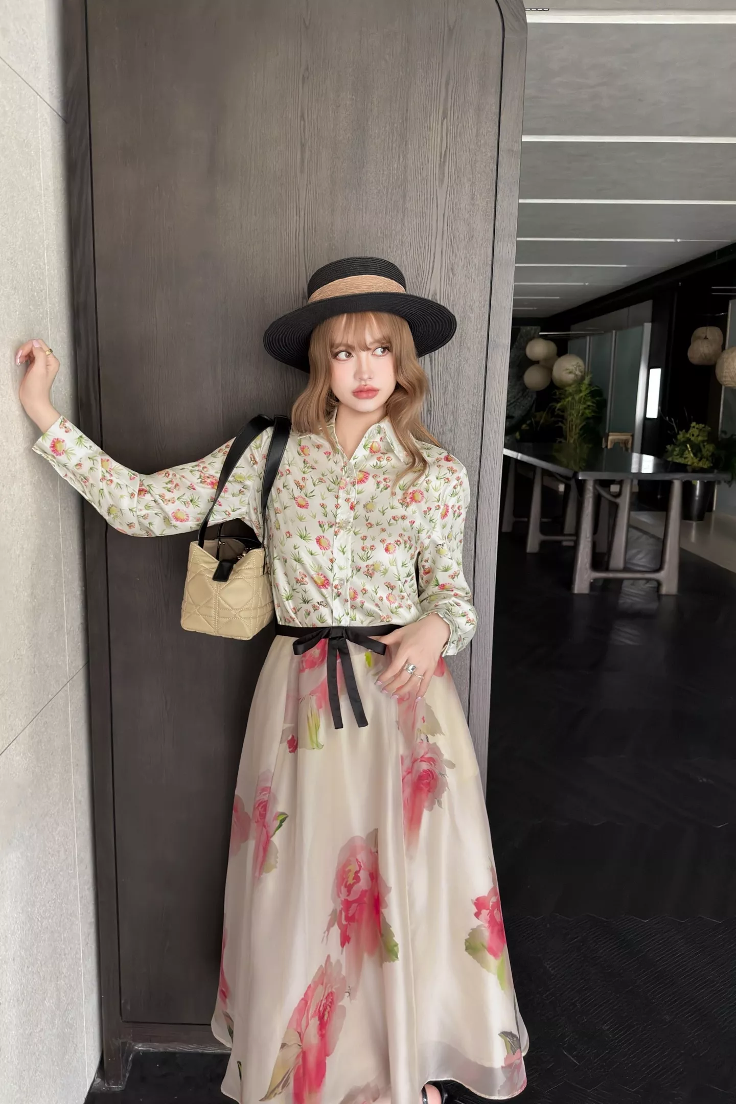 디올 플라워 프린트 하이웨이스트 스커트 상세 이미지 28