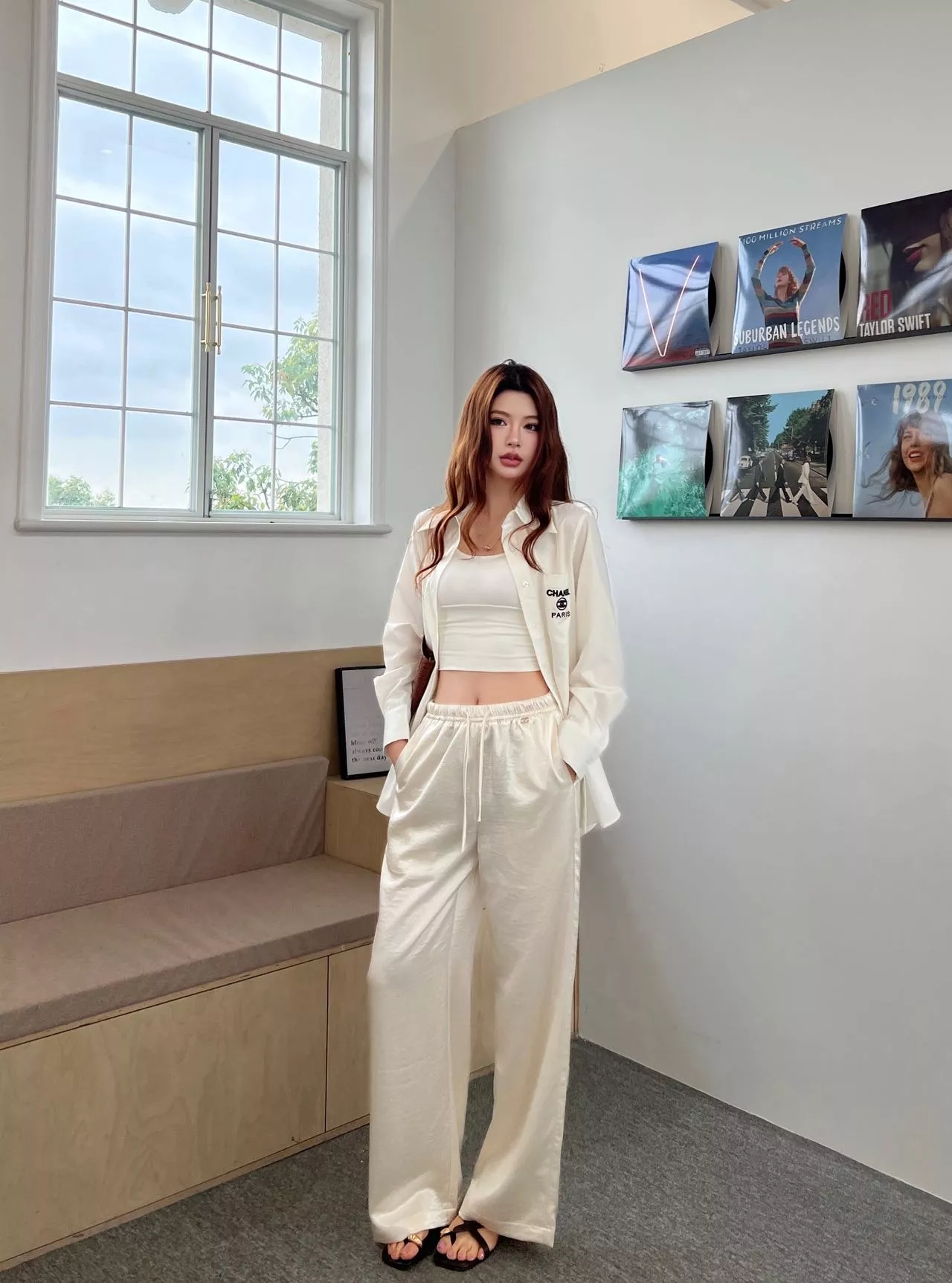 샤넬 하이웨이스트 와이드 팬츠 상세 이미지 12